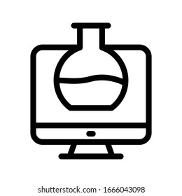 screen vector thin line icon 
