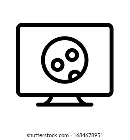 screen vector thin line icon 