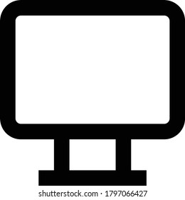 screen vector thin line icon 