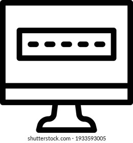 screen vector thin line icon