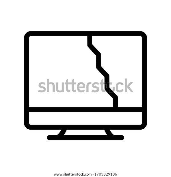 screen vector thin line icon\
