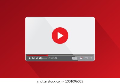 Screen video player background for a web site or application. Flat video player interface for web and mobile apps. Vector illustration EPS.8 EPS.10