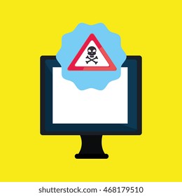 screen virus safe symbol vector illustration graphic