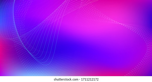 Diseño de fondo de pantalla. Antecedentes de Big Data. Fondo del circuito eléctrico. Olas abstractas azules y violetas en el colorido.