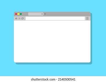Screen web browser. Window web browser for internet and web page. Computer window for search website. Tab bar. Vector.