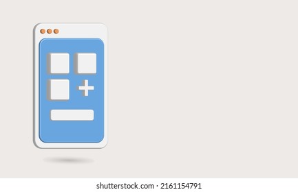 Screen Web Social Media mit Galerie Symbol Vektorgrafik