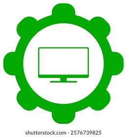 Screen and wheel on white