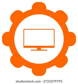 Screen and wheel on white