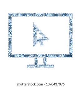 screen word cloud. tag cloud about screen