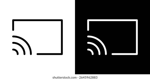 Screencast icon Flat style logo vector. perfect for UI designs