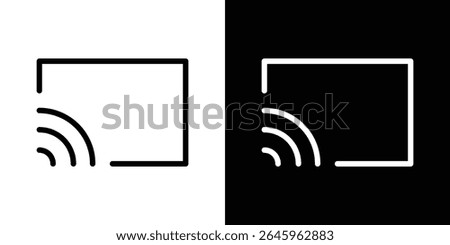 Screencast icon Flat style logo vector. perfect for UI designs