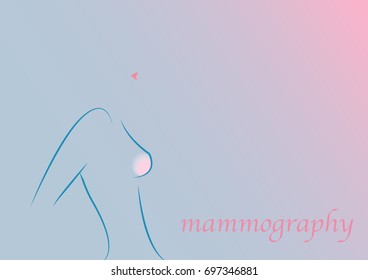 Screening , breast Cancer Diagnostics , Vector illustration