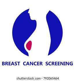 Screening , breast Cancer Diagnostics , Vector illustration