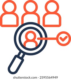 Screening Icon Color Line Vector Illustration
