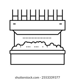 screening plant machine line icon vector. screening plant machine sign. isolated contour symbol black illustration