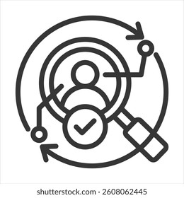 Screening Process Outline Icon Vector Illustration