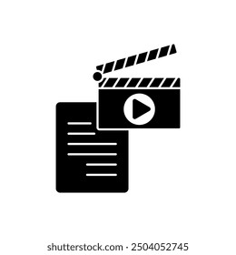 screenplay concept line icon. Simple element illustration.screenplay concept outline symbol design.