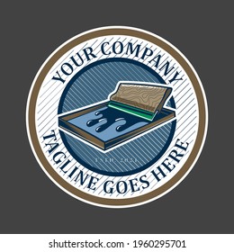 
screenprinting logo vintage illustration for company