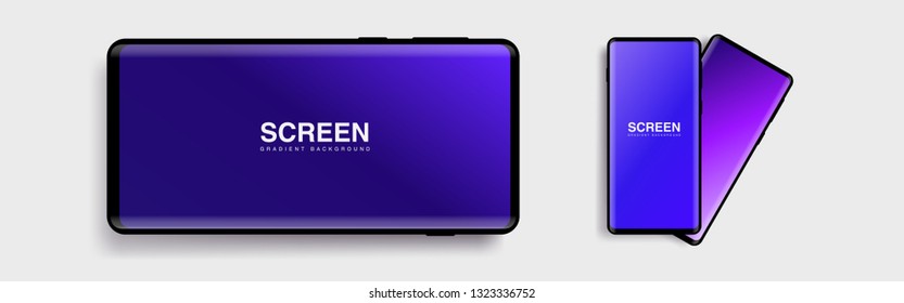 Screens vibrant gradient set background for smartphones and mobile phones. Background for mobile app, ui, design theme. vector