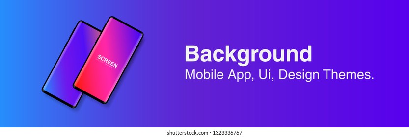 Screens vibrant gradient set background for smartphones and mobile phones. Background for mobile app, ui, design theme. vector