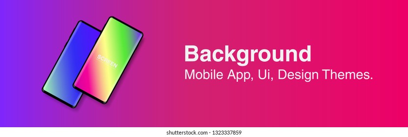 Screens vibrant gradient set background for smartphones and mobile phones. Background for mobile app, ui, design theme. vector