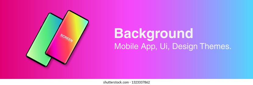Screens vibrant gradient set background for smartphones and mobile phones. Background for mobile app, ui, design theme. vector