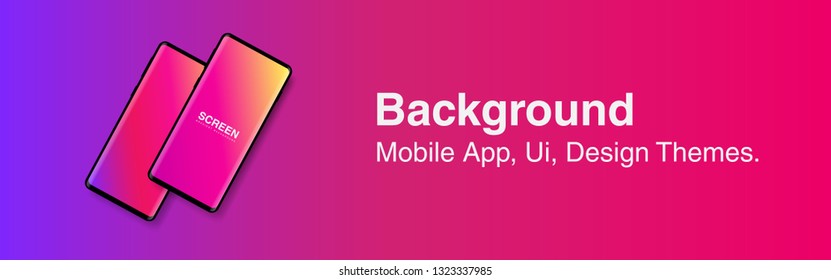 Screens vibrant gradient set background for smartphones and mobile phones. Background for mobile app, ui, design theme. vector