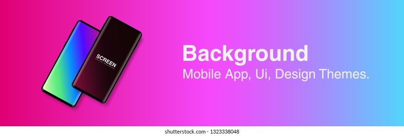 Screens vibrant gradient set background for smartphones and mobile phones. Background for mobile app, ui, design theme. vector