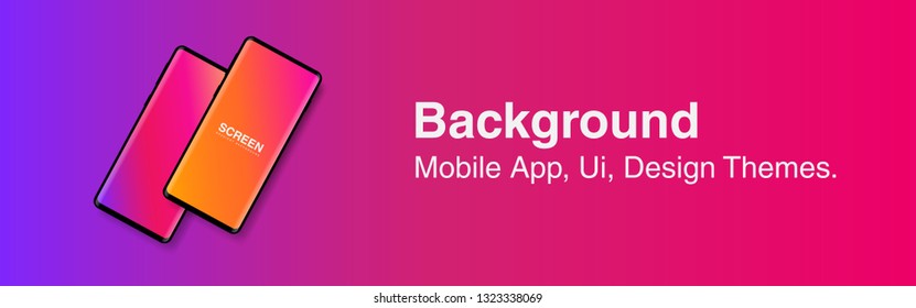 Screens vibrant gradient set background for smartphones and mobile phones. Background for mobile app, ui, design theme. vector