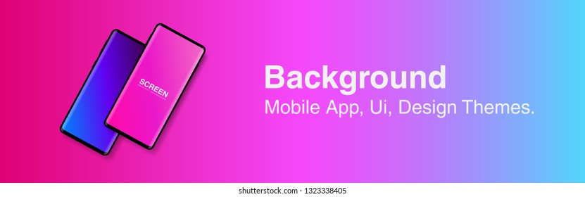 Screens vibrant gradient set background for smartphones and mobile phones. Background for mobile app, ui, design theme. vector