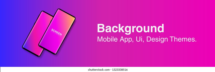 Screens vibrant gradient set background for smartphones and mobile phones. Background for mobile app, ui, design theme. vector