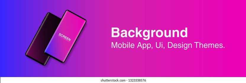 Screens vibrant gradient set background for smartphones and mobile phones. Background for mobile app, ui, design theme. vector