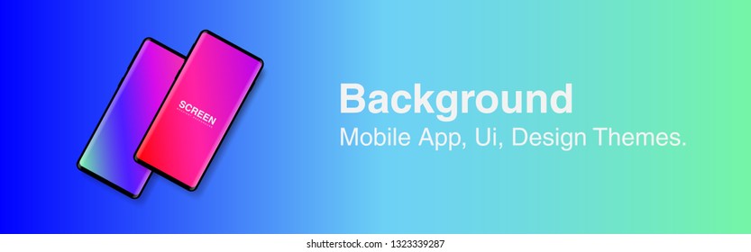 Screens vibrant gradient set background for smartphones and mobile phones. Background for mobile app, ui, design theme. vector