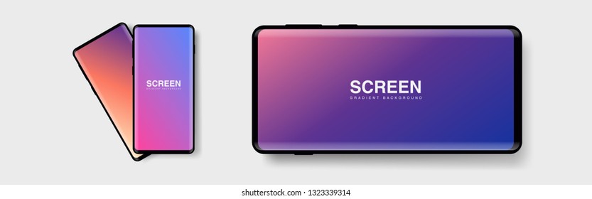 Screens vibrant gradient set background for smartphones and mobile phones. Background for mobile app, ui, design theme. vector Screens vibrant gradient set background for smartphones and mobile phones. Background for mobile app, ui, design theme. vector