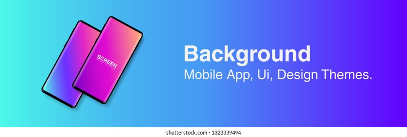 Screens vibrant gradient set background for smartphones and mobile phones. Background for mobile app, ui, design theme. vector