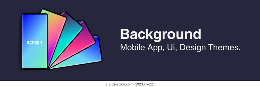 Screens vibrant gradient set background for smartphones and mobile phones. Background for mobile app, ui, design theme. vector