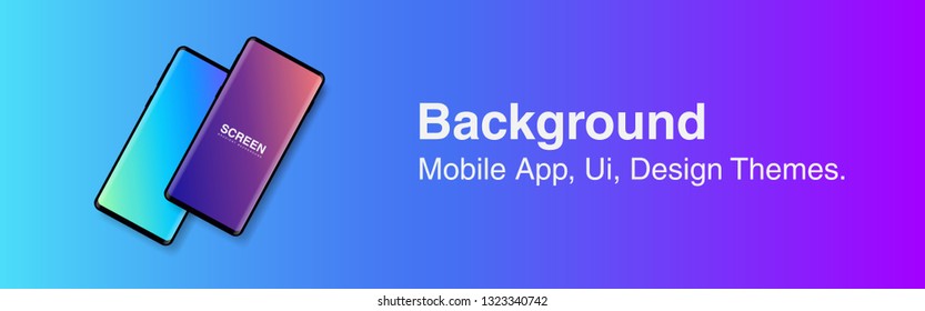 Screens vibrant gradient set background for smartphones and mobile phones. Background for mobile app, ui, design theme. vector