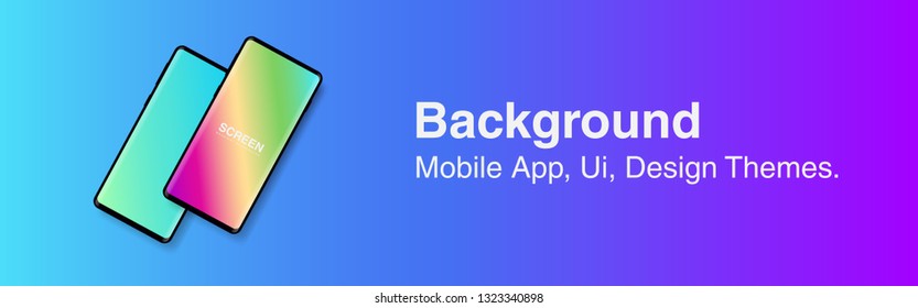 Screens vibrant gradient set background for smartphones and mobile phones. Background for mobile app, ui, design theme. vector
