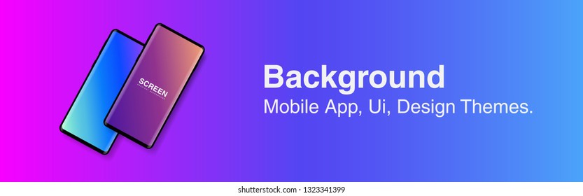 Screens vibrant gradient set background for smartphones and mobile phones. Background for mobile app, ui, design theme. vector