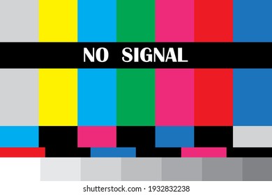 Screensaver no signal. Vintage colorful pattern. Vector background. Stock image. EPS 10.