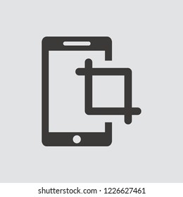 screenshot icon isolated of flat style. Vector illustration.