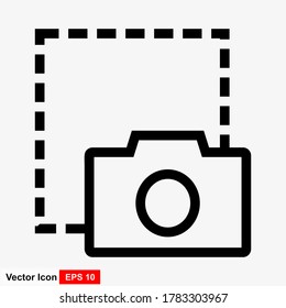 Screenshot icon isolated of flat style. Vector illustration.