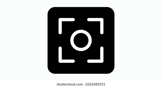 Ícone de captura de tela com estilo quadrado