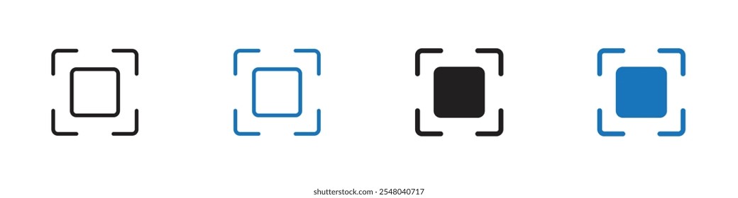 Esquema del conjunto de Vectores de iconos de captura de pantalla