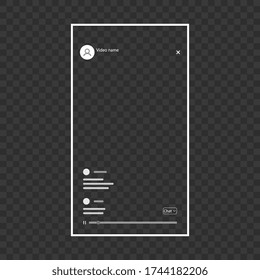 Screenshot of the meeting screen on social networks, with chat, buttons, on a white background. For your website, application, user interface. Vector illustration.