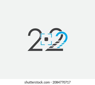 A screenshot theme of the year 2022 is highlighted.Happy New Year text design. Cover of business diary for 2022 with wishes. Brochure design template, card, banner. Isolated on white background. EPS10