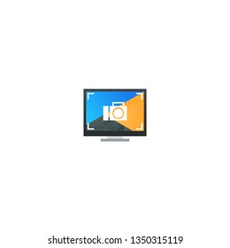 Screenshot Vector Icon. PC Screen Capture Symbol.