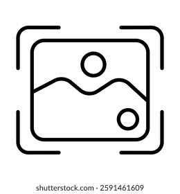Screenshot Vector Line Icon Design