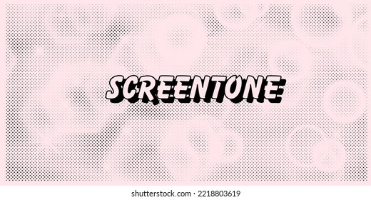 Screentone or halftone background for comics and manga design. 