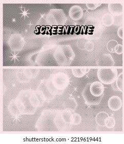 Screentone or halftone background for comics and manga design. 